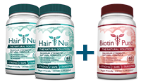 HairNu (2 Bottle) + Biotin Pure (1 Bottle)