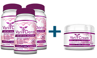 VariDerm (3 Bottles) + VariCream (1 Bottle)